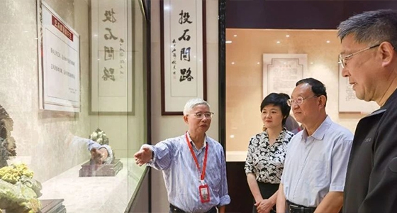 Luo shugang, Presidente del Comit de educacin, cultura y salud del Congreso Nacional del pueblo, dirigi al Grupo de investigacin a visitar ante  ni Dongfang galeras de arte.